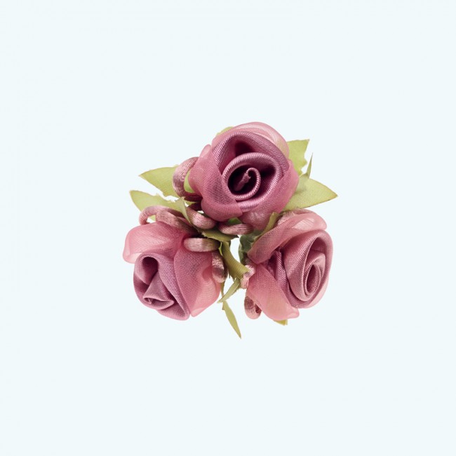 2" Diameter Ribbon Flower 3X12 | Mauve